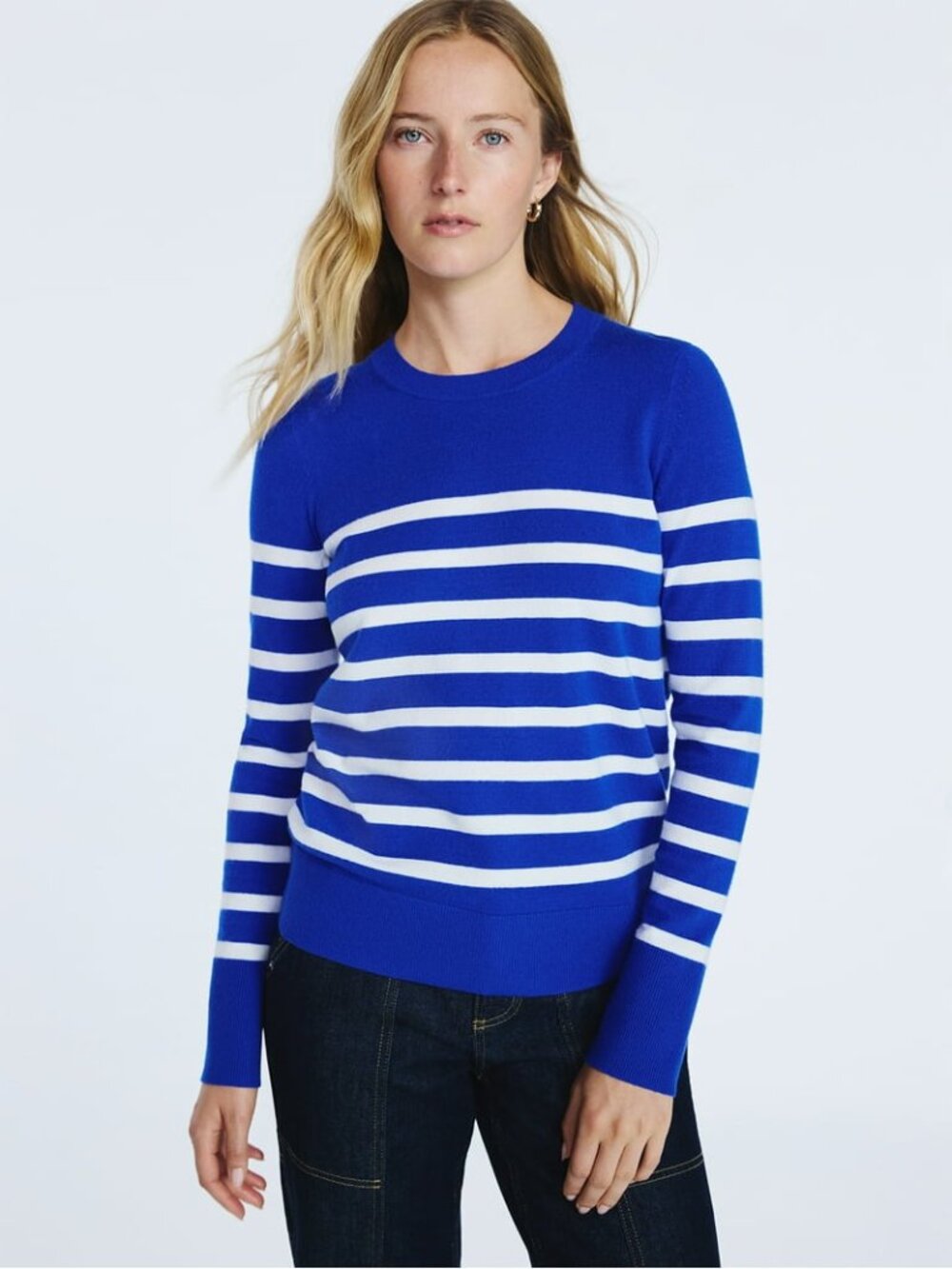 Free assembly nautical stripe women's crew neck sweater - Picture 5 of 9